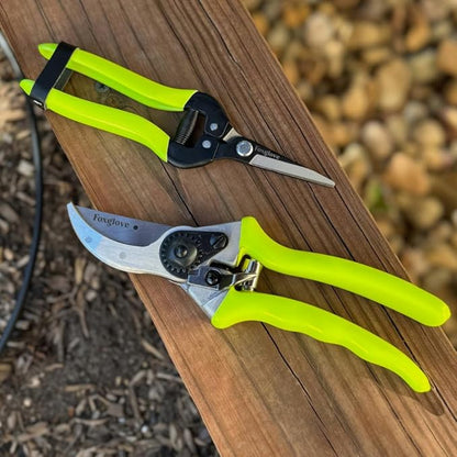 Foxglove 8.5" Pruning Shears – Professional Garden Shears & Bypass Hand Pruners with Japanese SK5 High Carbon Steel Blades, Heavy Duty Garden Clippers & Gardening Tools