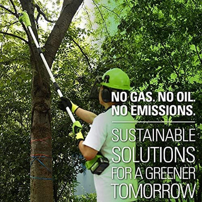 Greenworks 24V 8" Cordless Polesaw (Great For Pruning and Trimming Branches / 125+ Compatible Tools), 2.0Ah Battery and Charger Included