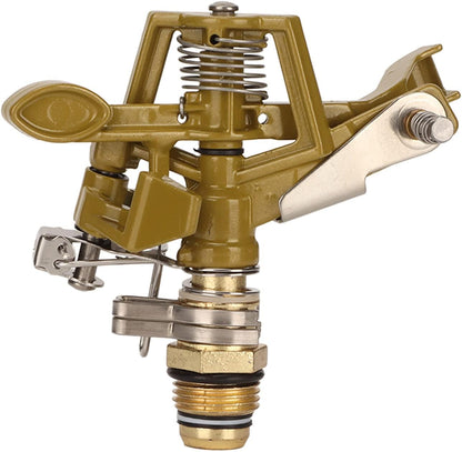 Impact Sprinkler, G1/2 Adjustable Sprinkler Heavy Duty Zinc Alloy 360 Degree Watering Sprinkler with 49ft Spraying Range