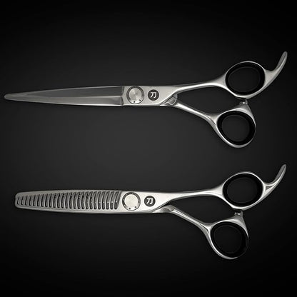 Saki Shears Tanto - Professional 6.5" Hair Cutting Scissors Set Includes Thinning Shears and Leather Case