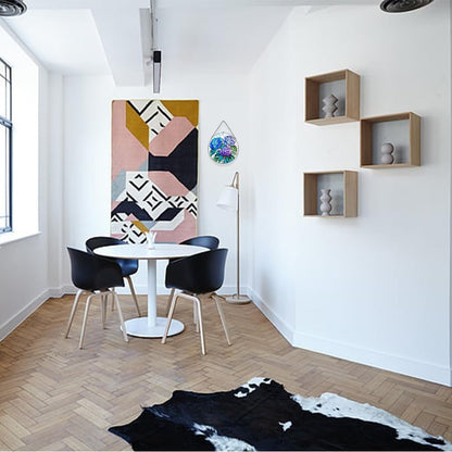 Hydrangea Flower Stained Glass Sun Catcher - Handmade Vibrant Window Hanging Decor with Chain & Hook, Floral Art for Home & Garden, Unique Gift for Women & Plant Lovers (Blue, 14.9*14.9IN)