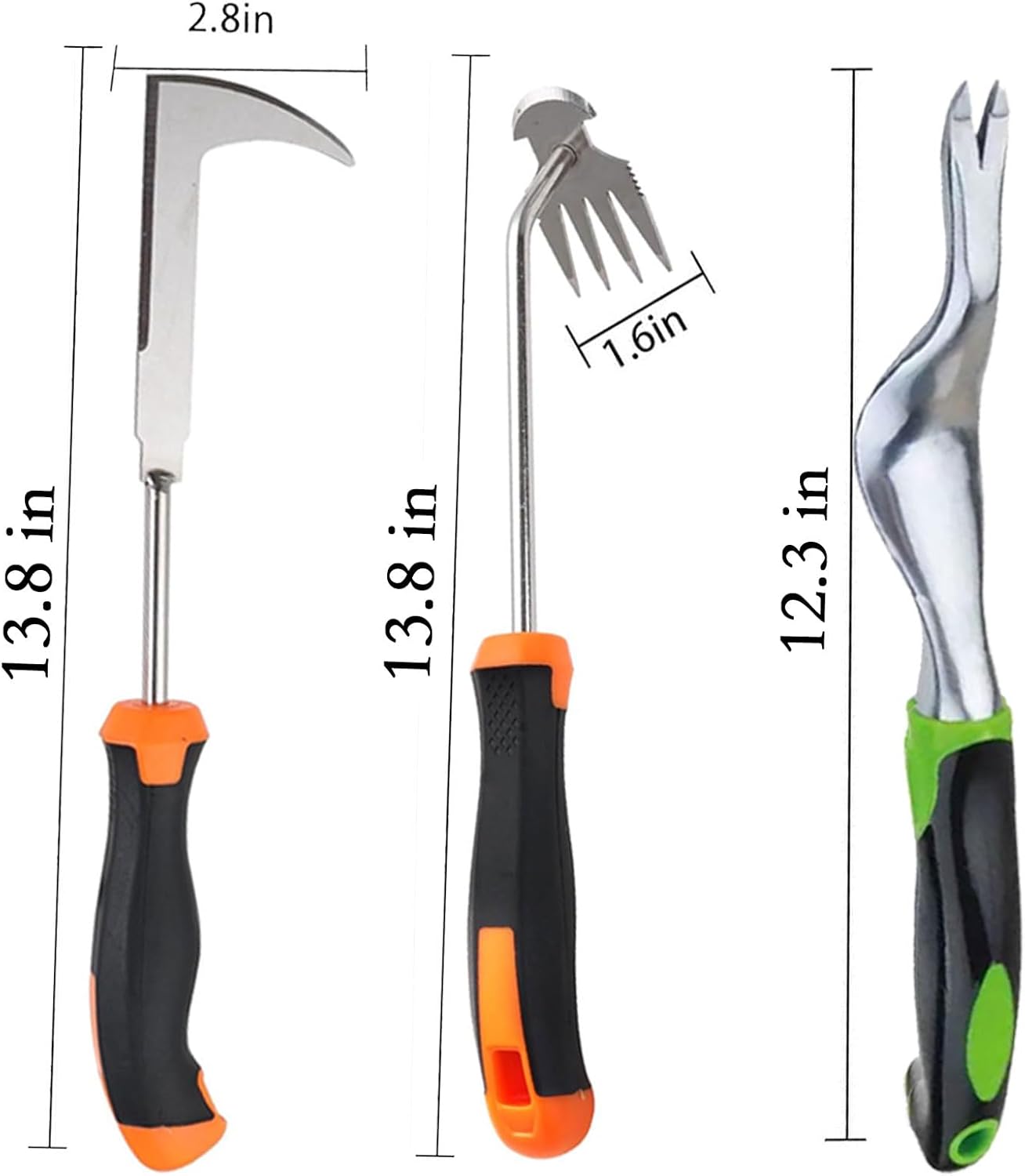 2025 Hand Weeder Tool, Rubber Handle Manual Weeder Puller Tool, Uprooting Weeding Tools, Crack Weeder Crevice, 4 Teeth Weeding Tool, Weeding Artifact Tool for Gardening(3 Pcs)