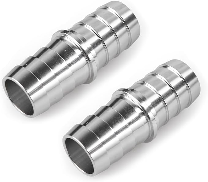 3/4" Hose Barb Splice Coupler Repair Fitting Aluminum Adapter 2Pcs