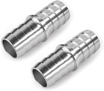 3/4" Hose Barb Splice Coupler Repair Fitting Aluminum Adapter 2Pcs