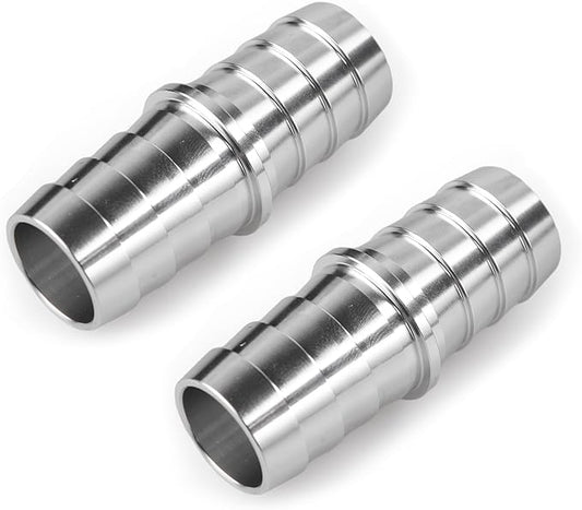 3/4" Hose Barb Splice Coupler Repair Fitting Aluminum Adapter 2Pcs