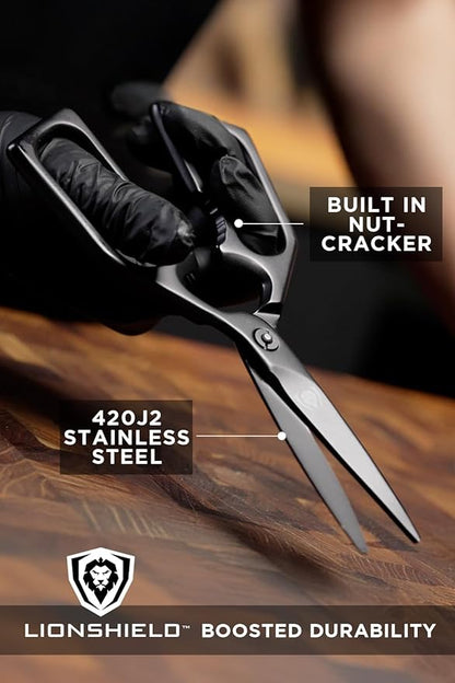 Dalstrong Japanese Stainless Steel Ambidextrous Kitchen Scissors - All Purpose - Heavy Duty - Detachable - Sharp Blade - Herbs, Pizza, Meat Cutting