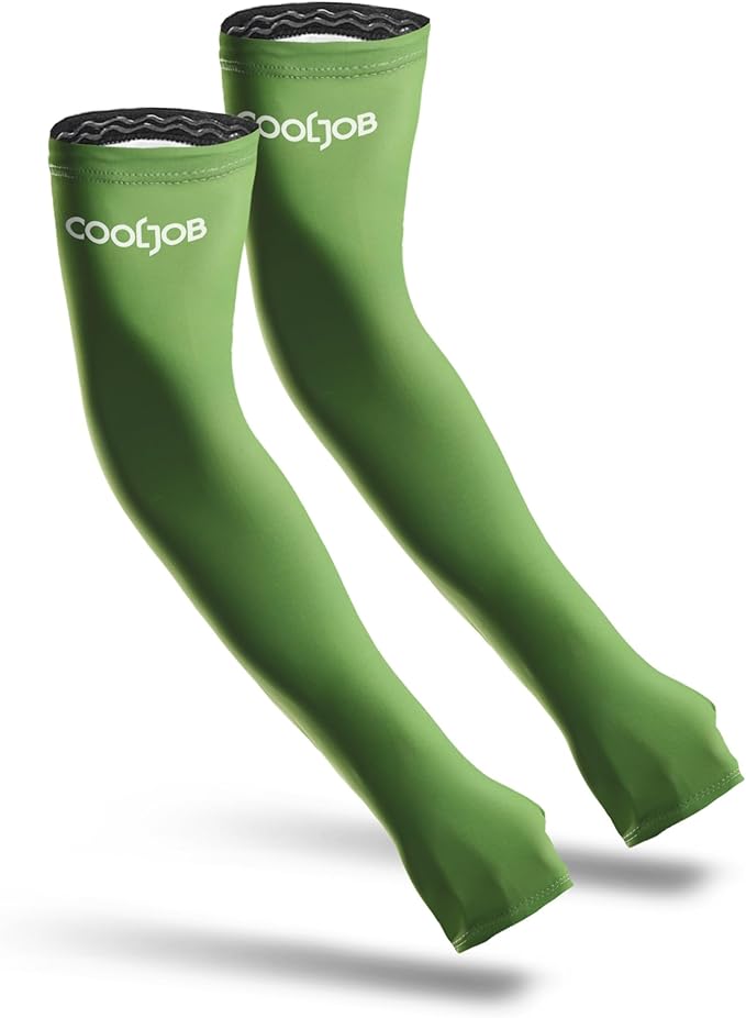 COOLJOB Gardening Sleeves UV Cooling Sun Protection Arm Cover for Women Men with Thumb Hole for Gardener, Farmer, Outdoor