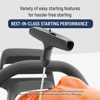 Husqvarna 435 Gas Chainsaw, 40-cc 2.2-HP, 2-Cycle X-Torq Engine, 16 Inch Chainsaw with Smart Start, For Wood Cutting and Tree Trimming, 970612116