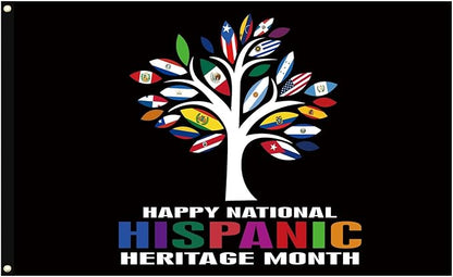 Hispanic Heritage Month Decorations Latin American Flag 3 x 5 ft Outdoor Yard Hispanic Heritage Month Banner Spanish Classroom Decorations Poster