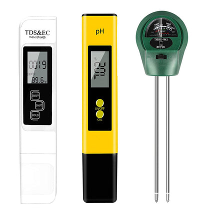 PH Meter, TDS PPM Meter and 3 in 1 Soil Moisture Meter Combo, High Accuracy Lab PH/EC Tester Digital Kit [Upgraded] for Home Water, Hydroponics, Plants Garden Soil and Aquarium PH Pen