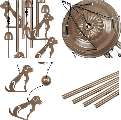 Outdoor Dogs Wind Chimes Decor, Portable Mobile Wind Catcher, Sympathy Wind Bells, Memorial Gifts for Mom, Housewarming, Blessing WindChimes(Outside/Indoor/Home/Room/Porch/Yard/Garden Decorate)