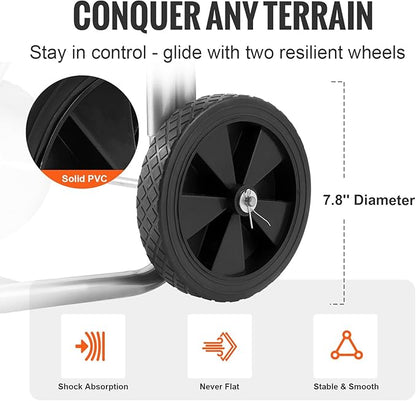 VEVOR Hose Reel Cart, Hold Up to 200 ft of 5/8 in Hose (Hose Not Included), Garden Water Hose Carts Mobile Tools with Wheels, Heavy Duty Powder-Coated Steel Outdoor Planting for Garden, Yard, Lawn