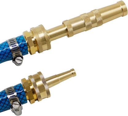 Twinkle Star Solid Brass Heavy Duty Adjustable Twist Hose Nozzle Jet Sweeper Nozzle, TWIS3231