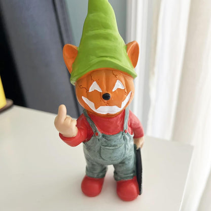 Middle Finger Gifts Christmas Gnomes Horror Garden Gnomes Funny Gift (Yellow)