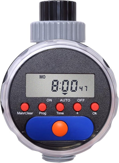 Hose Water Tap Timer Garden Irrigation System Controller Watering Computer Waterproof Red