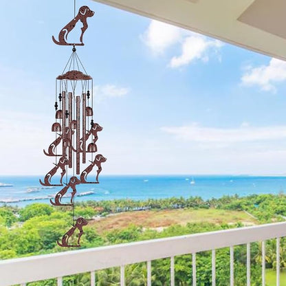 Garden Dog Wind Chimes Decoration, Blessing Wind Bells, Outdoor Wind Chime, Mobile Wind Catcher, Memorial Wind Chime, Dog Decor, 7 Puppys Windchimes Gifts for Mom, Home, Balcony, Tree, Festival Decor