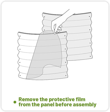 SnugNiture 8x2x2ft Raised Garden Bed Kit, 24" Tall Outdoor Metal Raised Planter Box for Planting Plants Vegetables Flowers Fruits, Brown