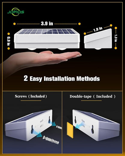 Solar Fence Lights 20 Pack, 50 Lumens Outdoor Solar Lights with 12 Modes RGB Color Glow LED，Waterproof, Solar Lights for Patio, Backyard, Deck, Fence, Railing(White Shell)