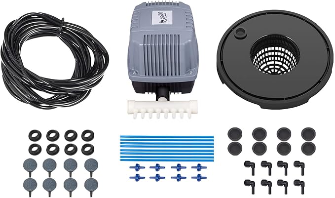 VEVOR DWC Hydroponic System, 5 Gallon 8 Buckets, Deep Water Culture Growing Bucket, Hydroponics Grow Kit with Pump, Air Stone and Water Level Device, for Indoor/Outdoor Leafy Vegetables