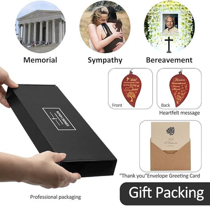 Memorial Wind Chimes Outdoor - 30 Inch 6 Rustproof Aluminum Tubes Wooden Wind Bell Sympathy Romantic Wind Chimes for Outside, Best Gift for Home Decor Garden Patio Outdoor(Golden)