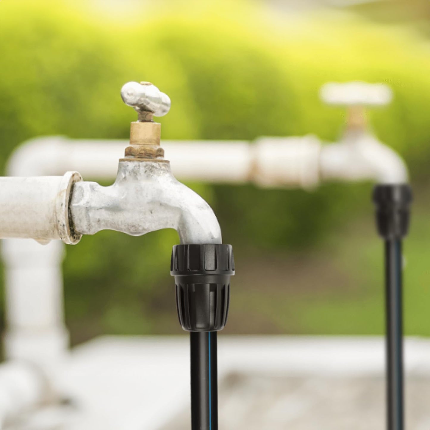 Universal 3/4 Inch Female Pipe Thread to 1/2 Inch Drip Irrigation Tubing Adapter, 8 Pack 1/2 In. Barbed Drip Line x 3/4 In. Faucet PVC Adapter Connect 3/4" FHT Garden Faucet Hose Bibb