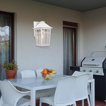 Darkaway Outdoor Sconce Lights Wall Light Fixtures, 14inch Large Porch Light Outdoor Wall Anti-Rust Waterproof Aluminum with Glass Exterior Light Fixture for Patio Yard Doorway Garage (Large, White)