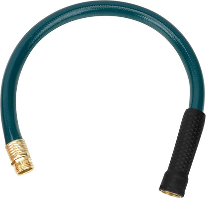 Worth Lead-in Short Garden Hose 3/4 in. x 2 ft. -Heavy Duty Durable Lightweight PVC Rubber Water Pipe for Agriculture, Lawn Care & Commercial Use -No Kink, Flexible, Leakproof, Male to Female Fittings