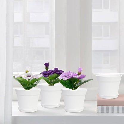 GARDIFE 20 Pack 6 inch Plant pots, planters for Indoor Plants, Flower pots, White