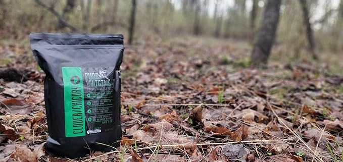 Pure Whitetail Clover/Chicory | Select Seed Blends | All Season Whitetail Deer & Turkey Perennial Food Plot Seed | Drought Resistant | Easiest Turkey & Deer Feeders | Plants 1 Acre | 5 lb Bag