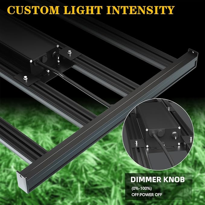 CANAGROW CG2400 LED Grow Light, High Yield Diodes for Indoor Plants, Full Spectrum Dimmable Growing Lamps for Hydroponics, Seeding, Veg, and Bloom in a 4x4ft Coverage Area