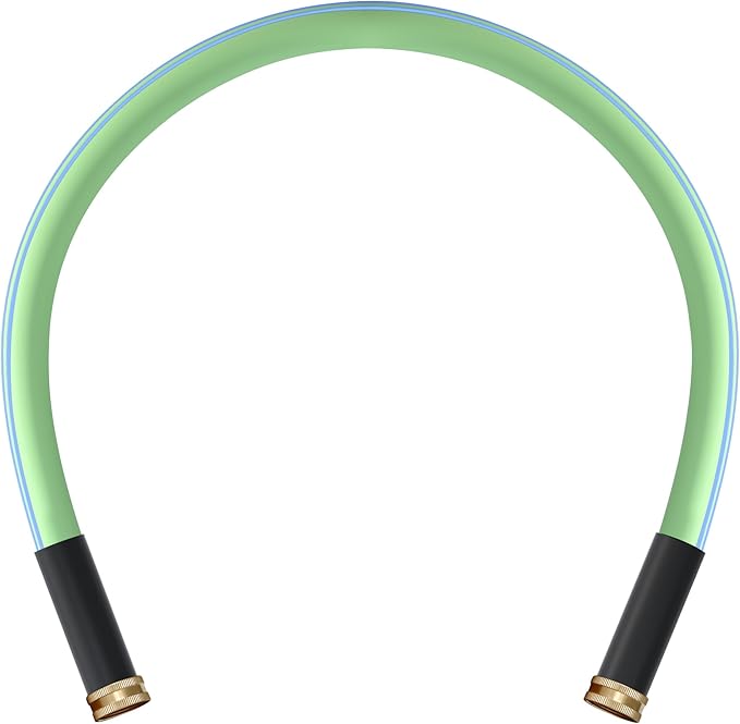 Atlantic Female to Female Lead in Garden Hose 3 ft x 5/8 Inch Green Water Hose Short Connection Leader Hose (3 Feet)