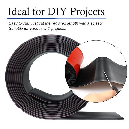 Neoprene Rubber Strips Self Adhesive Solid Rubber Sheets, Rolls & Strips for DIY Gaskets Crafts Pads Seals Warehouse Flooring Neoprene Sheet with Adhesive Backing (3" Wide x 1/5" Thick x 10' Long)