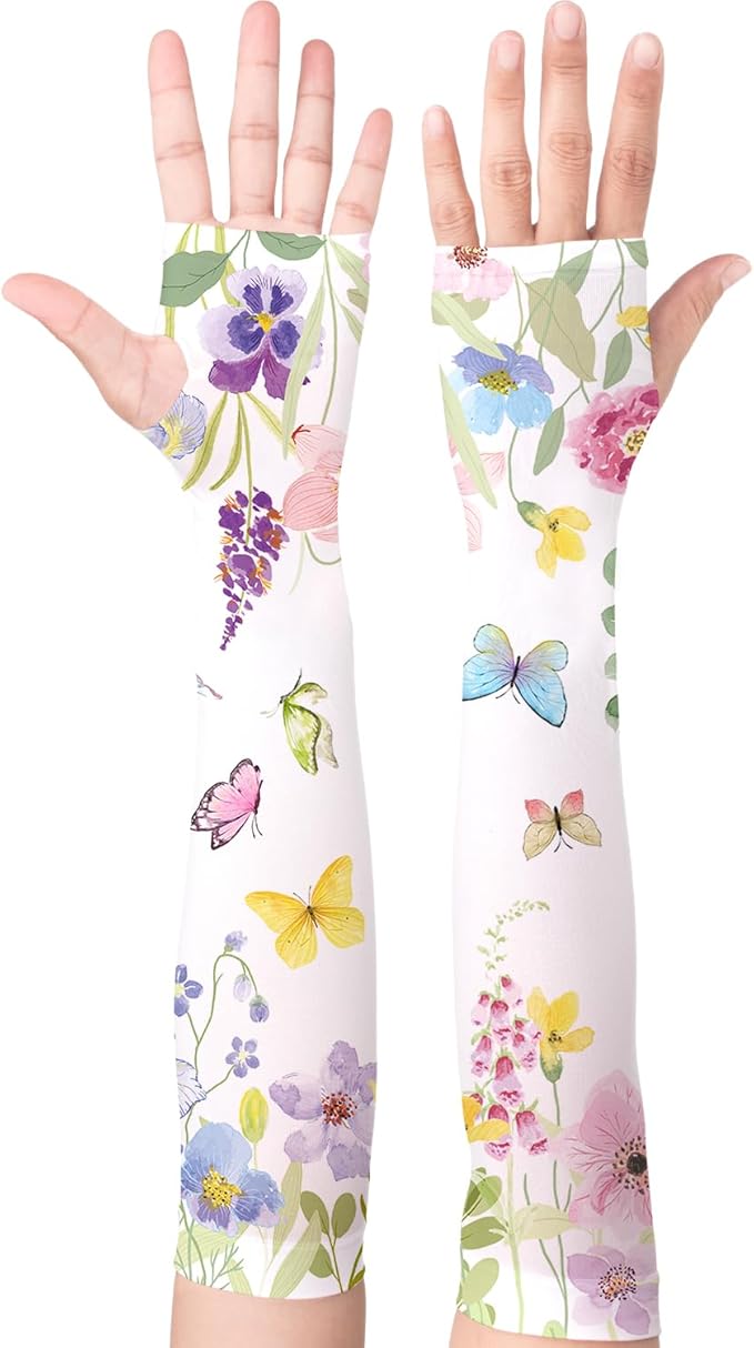 Gardening Sleeves Farm Sun Protection Arm Cooling Sleeves Thorn Proof Garden for Women Men with Thumb Hole