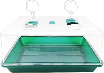 Propagator with Humidity Vents Domes,Heavy Duty Growing Tray Mini Greenhouse for Seedlings,Clones