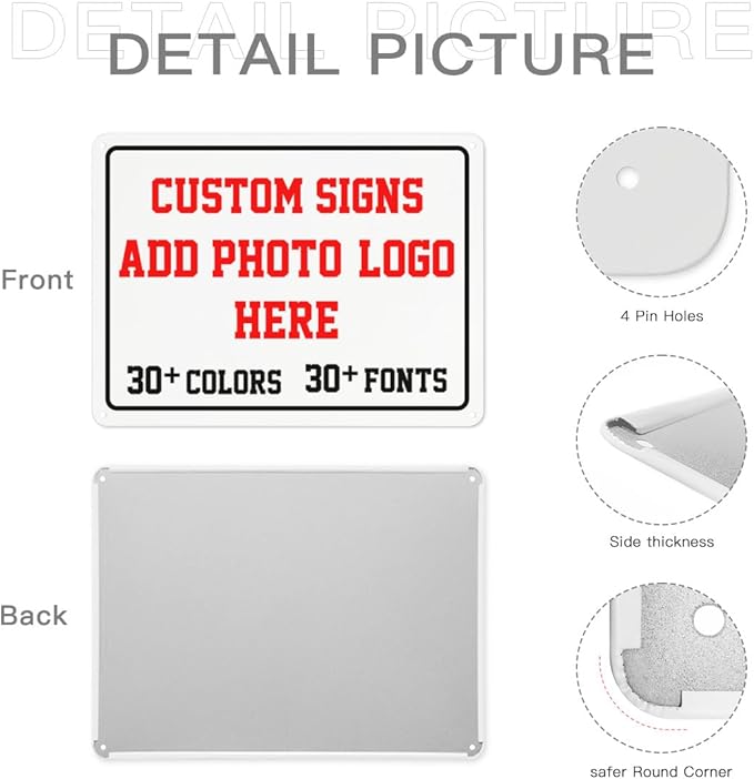 Custom Signs Outdoor，18x12inch Personalized Metal Parking Signs For Business,Intersection Signs,Road Signs,Outdoor Garden Signs,Workplace,Office,Home,Hazard Decorative Signs.