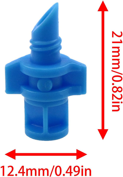 90Degree Micro Sprayer Garden Lawn Irrigation Spray Heads Micro Sprinkler Heads for Plant Irrigation Systems (90° Blue) 100pcs