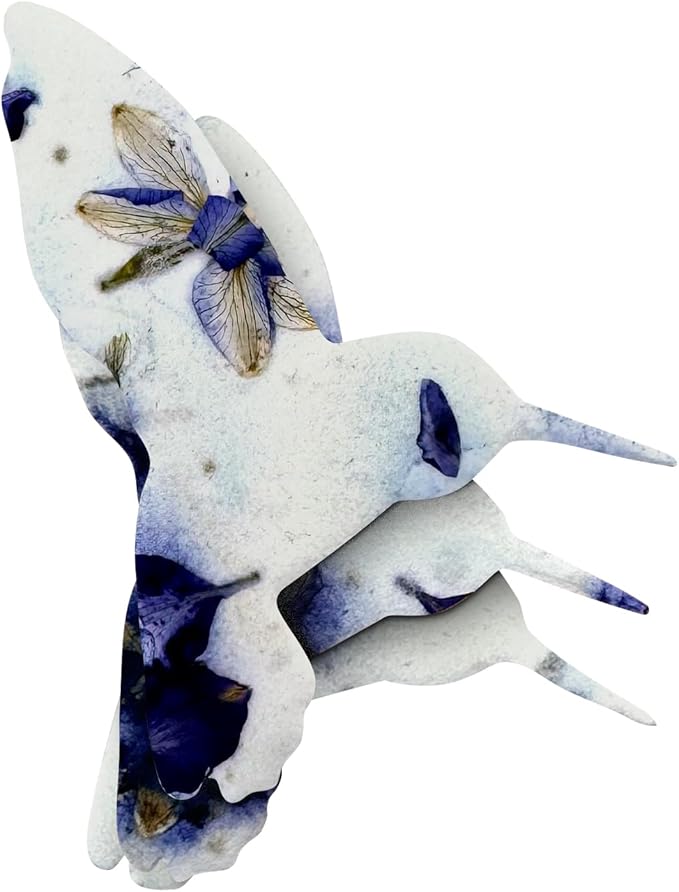 Wildflower Seed Paper - Set of 24 Hummingbird-Shaped for Funeral Favors, Memorial Gifts, & Sympathy Gifts for Loss of Father and Mother (Purple)