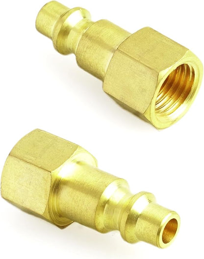 Air Hose Fittings 1/4" FNPT Industrial Air Plugs for Air Compressors 25pcs Brass Air Compressor Fittings Kit Quick Connect Air Fittings