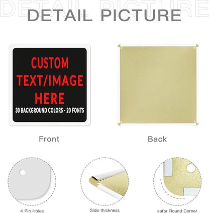 Custom Sign Personalized Custom Metal Sign, Customize For Office, Business, Workplace, Office, Home, Delivery Signs 12x12