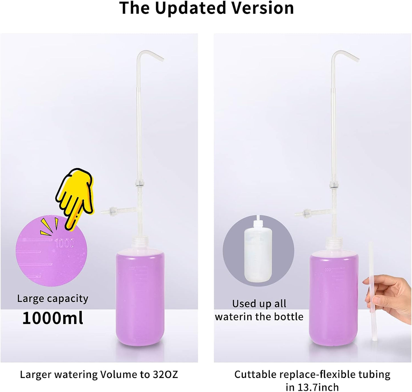 Plant Water Bottle for Hanging Plant 33oz with Long Spout Can Watering Bottle Squeeze for Succulents Bonsai House Plants Potted Flowers Shrubs | Indoor or Outdoor