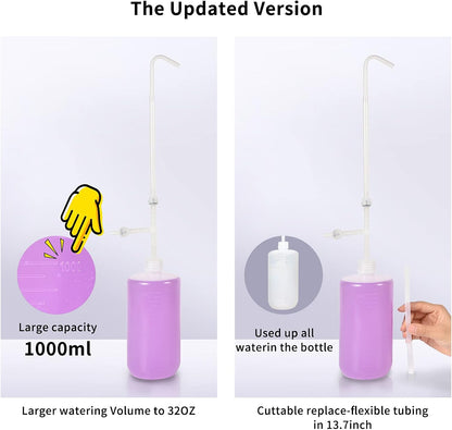 Plant Water Bottle for Hanging Plant 33oz with Long Spout Can Watering Bottle Squeeze for Succulents Bonsai House Plants Potted Flowers Shrubs | Indoor or Outdoor