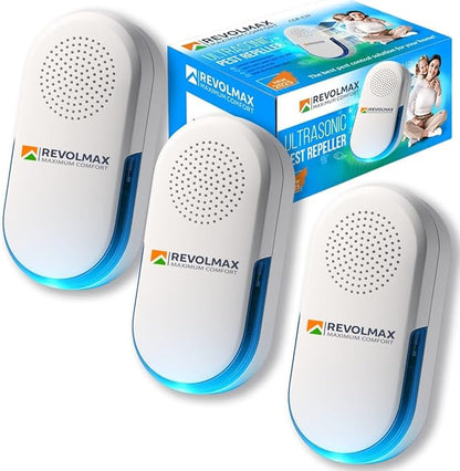 COR-E29, Ultrasonic Pest Control Repeller - Electronic & Ultrasound, Indoor Plug-in Repellent - Get rid of - Rodents, Mice, Squirrels, Bats, Insects, Bed Bugs, Ants, Fleas, Spiders, Roaches (3 Pack)