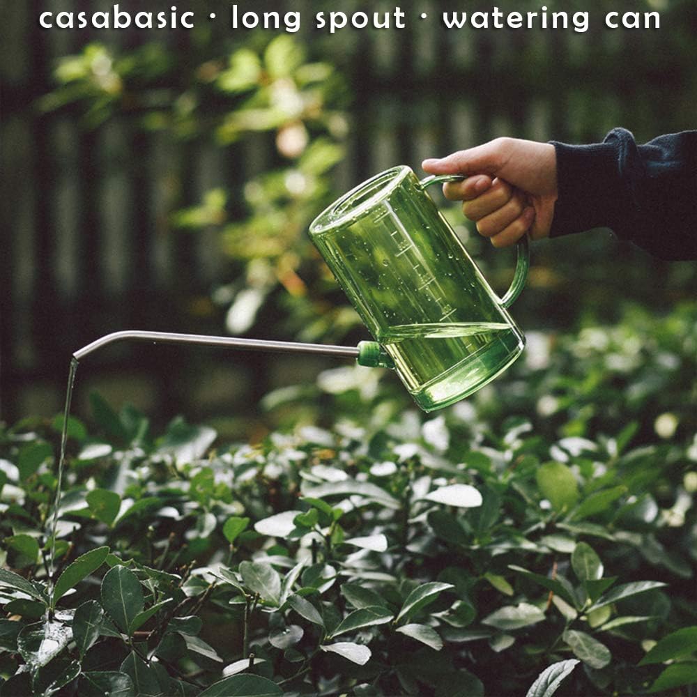 Watering Can Indoor, Small Watering Cans for House Plants, Succulents and Flowers, Long Spout, 1 Liter, with Bonus Plant Mister Spray Bottle
