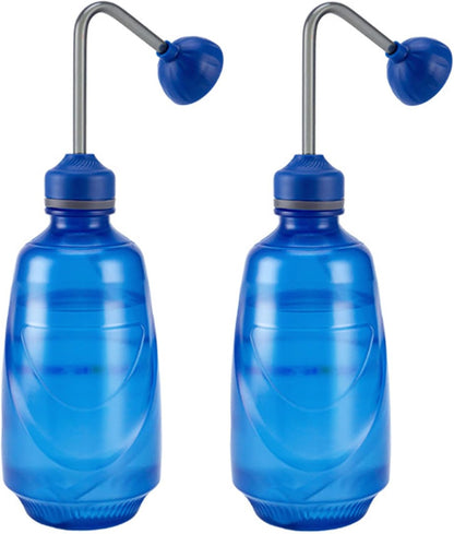 2 Pack Watering Can for Seedlings, Small Watering Can for House Plant Garden Flower 15oz/450ml (Blue)