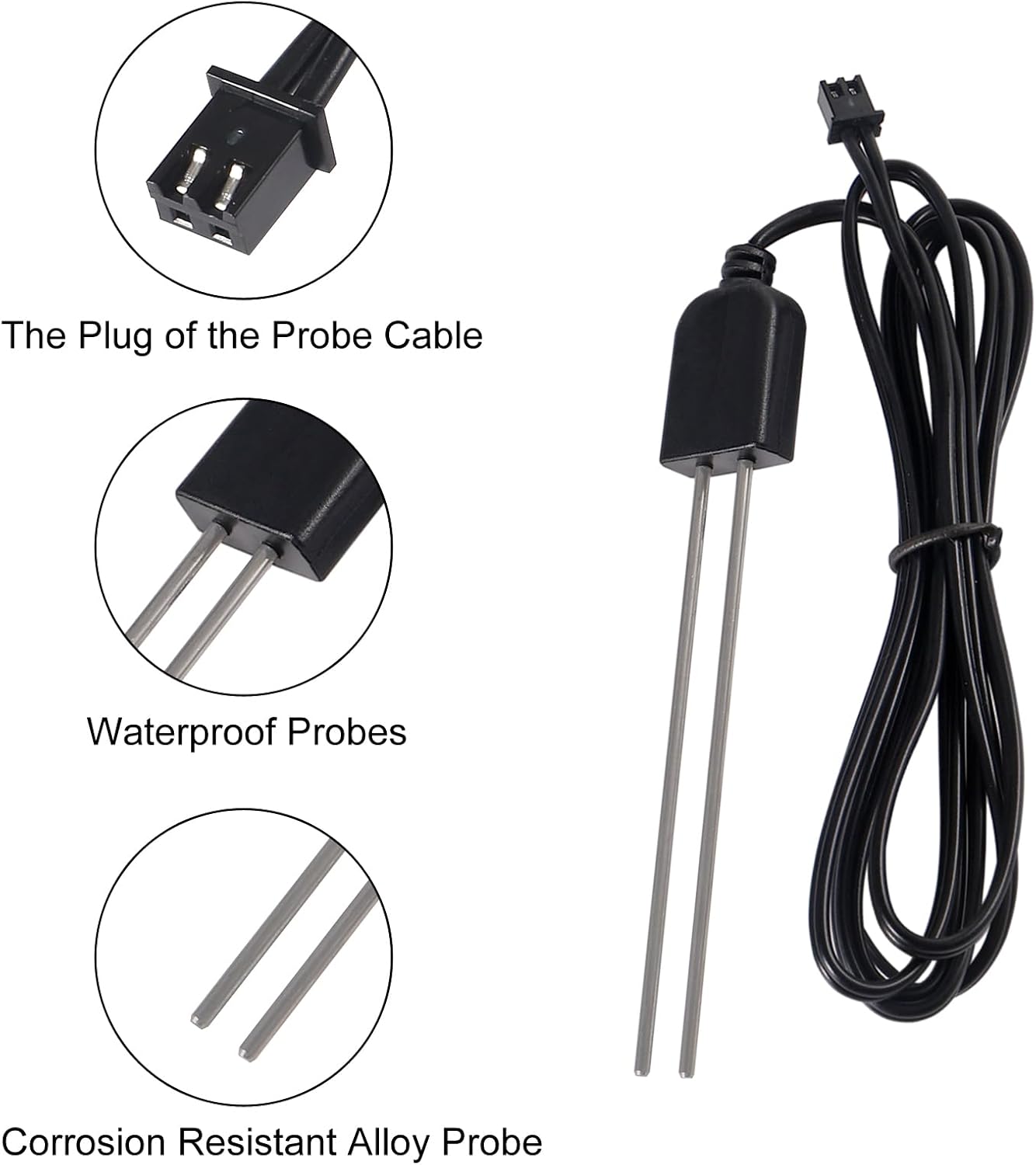 Soil Moisture Sensor, Icstation Humidity Detector, with Corrosion Resistant Probe, Digital Analog Signal Output for Arduino Raspberry Pi Garden Automatic Watering System (4Sets)