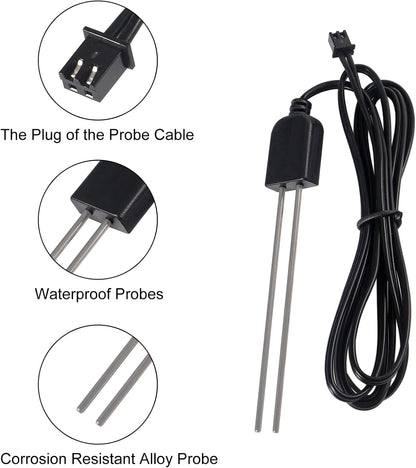 Soil Moisture Sensor, Icstation Humidity Detector, with Corrosion Resistant Probe, Digital Analog Signal Output for Arduino Raspberry Pi Garden Automatic Watering System (4Sets)