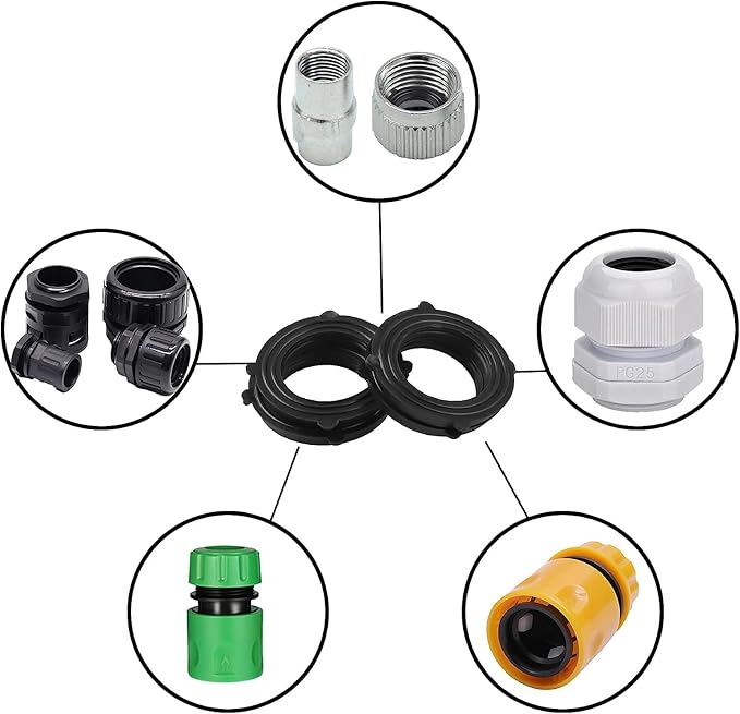 44 Pack Garden Hose Washers Rubber Washers, Thick Garden Hose Gasket Fit for All Standard 3/4" Garden Hose and Water Faucet Fittings