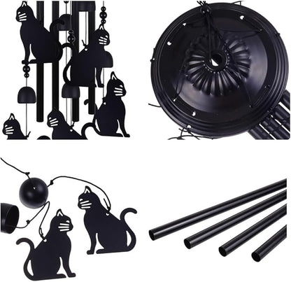 Cats Wind Chimes Outdoor, Memorial Wind Chimes, Mobile Cats Bells, Music Wind Catcher, Cat Wind Chime for Home, Tree, Yard, Patio, Garden Decoration, Festival Gifts for Mom, Xmas Gifts for Cat Lovers