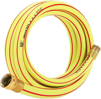 Solution4Patio Yellow Garden Hose 3/4 in. x 50 ft. -Heavy Duty Durable Flexible Lightweight Water Pipe-Brass Aluminum Ends for Household & Commercial Use -Kink Free, No Leaking, Male/Female Fittings