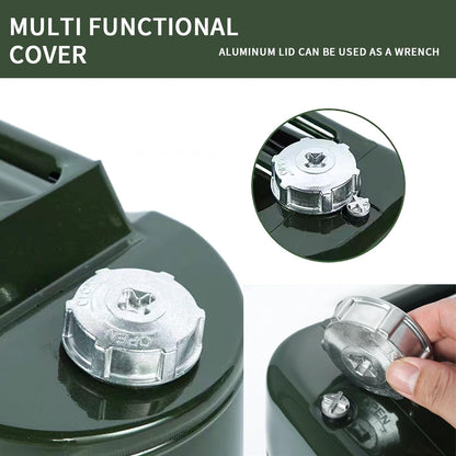 2.5 Gallon Metal Watering Can, with Flexible Spout and Pressure Release Valve, Square Design Safe and Stable, Watering Can for Garden, Water Container Camping (10L）